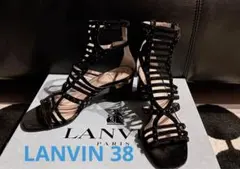 【1回着】LANVIN アルベールエルバス期 ブラック ストラップサンダルのサムネイル