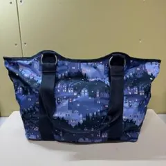 LeSportsac 夜景デザイン トートバッグ ネイビー系
