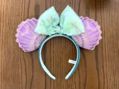 ディズニー　カチューシャ　アリエル　貝殻　スパンコール