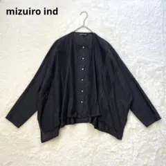 mizuiro ind ピンタックノーカラーワイドシャツ