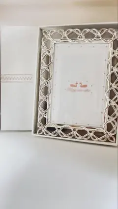 ホワイト装飾フォトフレーム