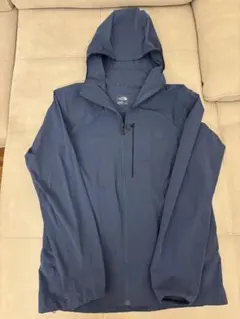 The North Face フード付きナイロンジャケット Lサイズ ブルー