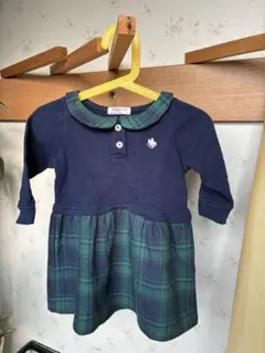 POLO Baby ワンピース ネイビー チェック 80のサムネイル
