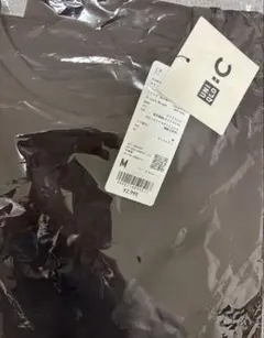 ユニクロC サテンオーバーサイズショートブラウス／５分袖　ブラウン　Mサイズ