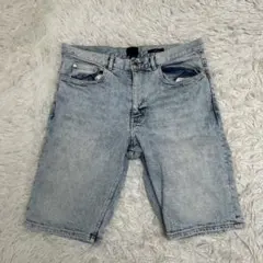 H&M エイチアンドエム　ショートデニムパンツ　ジーンズ　スリムフィット　ブルー