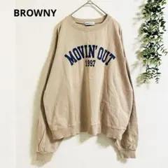 ブラウニー スウェット トレーナー　ロゴプリント　カジュアル　ゆったり