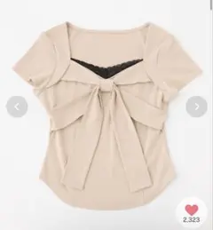 NICE CLAUP レース付きフロントリボンTee ナイスクラップのサムネイル