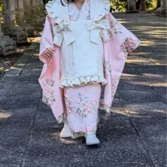 着物ワンピース&被布セット 100cm チャック ワンピ 七五三 3歳 女の子