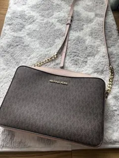 【美品】MICHAEL KORS ショルダーバッグ ブラウン×ピンク