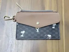 【新品】スヌーピー柄 コインケース カードケース キーチェーン付き