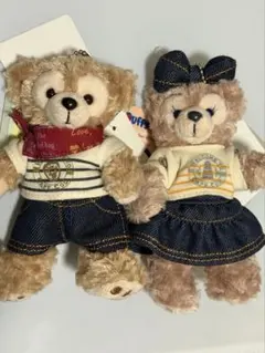 ダッフィー シェリーメイ ぬいぐるみバッジ 2点セット