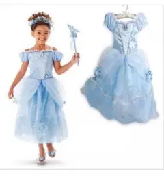 シンデレラ  ドレス 水色 ワンピース  110センチ