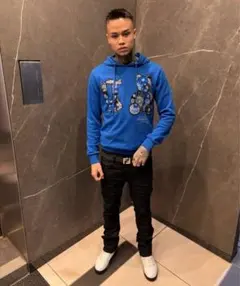 GEORGE V Bear Rhinestone Hoodie