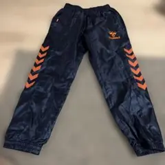hummel 長ズボン 140サイズ ネイビー/オレンジ 防水防寒