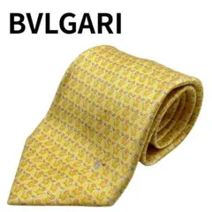BVLGARI 幾何学模様 イエローネクタイ