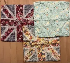 a floret London リバティ クッションカバー　ユニオンジャック花柄