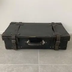 特大 ヴィンテージ レザー ブラック トランクケース 72cm×38cm㉔ 特大 ヴィンテージ レザー ブラック トランクケース 72cm×38cm㉔