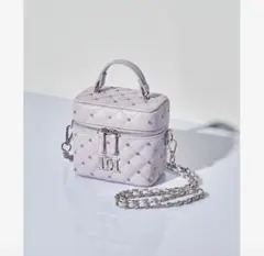 ダーリッチ Darich 　キルティングビジュースクエアミニバッグ　パープル