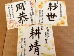 命名書　手書き　イラスト付き　出産祝い