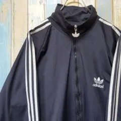 M20☆アディダス☆トラックジャケット☆ワンポイント刺繍ロゴ☆ビッグロゴ☆黒☆白