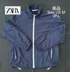 美品ZARA ネイビー ブルゾン JP L
