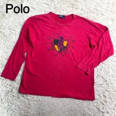Polo by Polo Ground ピンクカラー プリント ロングTシャツのサムネイル