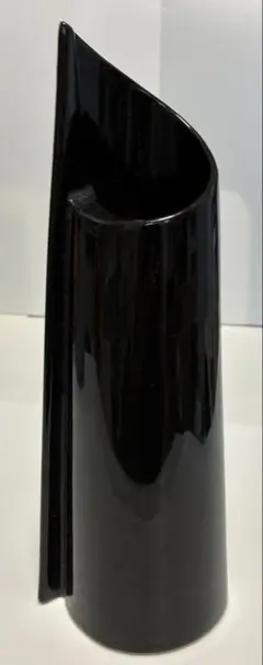 モダンデザイン 陶器製 フラワーベース 花瓶 ブラックのサムネイル
