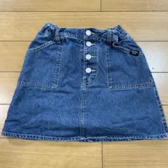レピピアルマリオ　デニム Aラインスカート ボタン付き