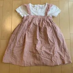 petit main 半袖ピンクワンピース　120センチ