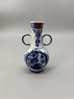 ❼ 【オランダ製・BOMA】デルフトブルー 花瓶 ミニ花器 風景画 手描き
