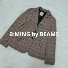 【未使用級】BEAMS グレンチェックジャケット M　エルボーパッチ　テーラード