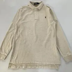 Polo by Ralph Lauren ベージュ 長袖ポロシャツ Lサイズ