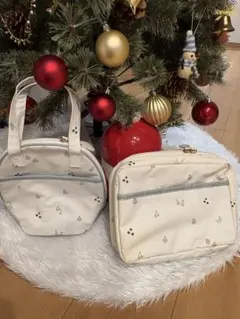 【汚れあり】ジェラートピケ　保冷バッグ&オムツケース　フルーツ