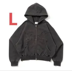 bless u pigment zip hoodie ブラックL