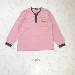 DAKS/トップス/L/ピンク/ヘンリーネック/チェック/ワンポイント/綺麗めのサムネイル