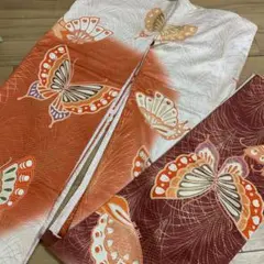 い★振袖　アンティーク　金駒刺繍　舞蝶金彩　裄65cm★のサムネイル