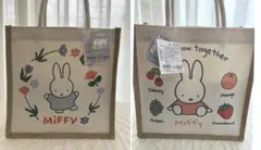 2点⭐︎ミッフィー ジュートトートバッグSキャンバストート　ジュートートmiffy