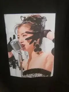 中森明菜 Tシャツ ブラック フォトプリント　Lサイズ