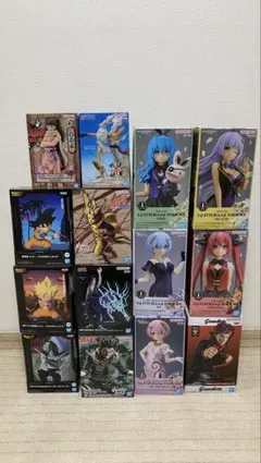 ナルトとドラゴンボールとワンピースフィギュア　14点セット