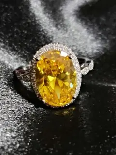 遺品整理 生前整理コレクション整理 天然シトリン Ring キラキラ素敵です✨