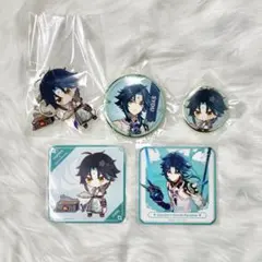 スイパラ　原神　魈　缶バッジ2　キーホルダー　コースター2 セット