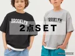 新品未開封　coca レイヤード風コットンロゴTシャツ 子供服 二枚セット