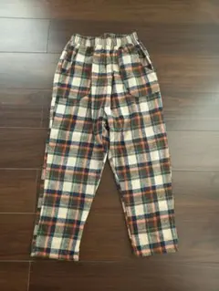 ペアマノン140 チェック柄 ロングパンツ