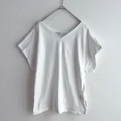 4784 アンタイトル　Tシャツ　カットソー　半袖　白　サイズ２　薄手　春夏