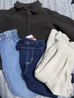 ジャケットとパンツとワンピースセット110センチボトムスジーパンデニムまとめ売り