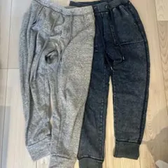 GU カジュアルパンツ グレーとダークブルー2本セット