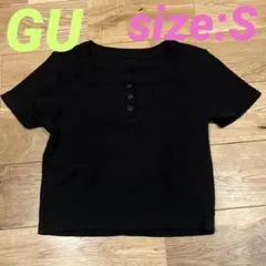 GU半袖Tシャツショート丈トップス