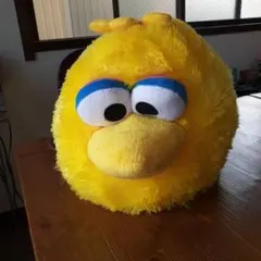 セサミストリート　ビッグバード　３Ｌ　まるっこヘッドクッション　高さ25cm