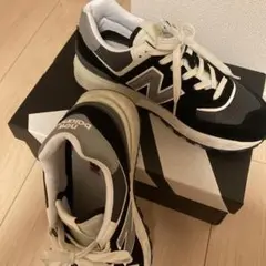 お盆セール　New Balance 574 ブラック/ホワイト