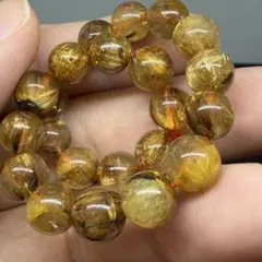 ●ヘマタイトゴールドタイチンルチルクォーツ244●